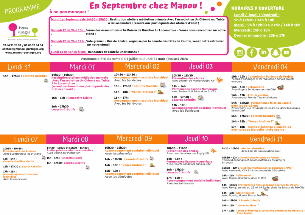 Programme de septembre 2026 (2)